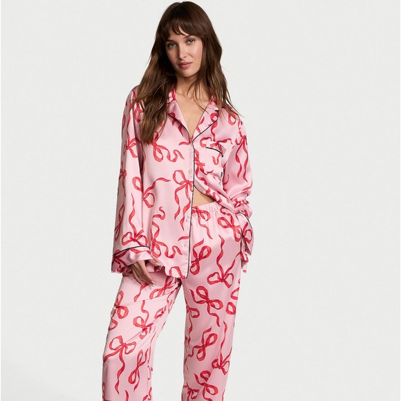 NWT Victoria’s Secret Glazed Satin Long Pajama Set